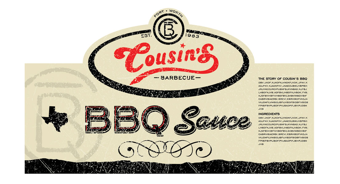 Cousins BBQ Label